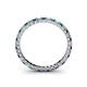 4 - Allie 2.00 mm Blue Topaz and Diamond Eternity Band 