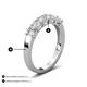 4 - Wendy 1.25 ctw (4.00 mm) Round Lab Grown Diamond Side Gallery 5 Stone Wedding Band 