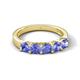 6 - Wendy 1.15 ctw (4.00 mm) Round Tanzanite Side Gallery 5 Stone Wedding Band 