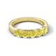 6 - Wendy 1.25 ctw (4.00 mm) Round Yellow Diamond Side Gallery 5 Stone Wedding Band 