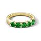 6 - Wendy 1.45 ctw (4.00 mm) Round Green Garnet Side Gallery 5 Stone Wedding Band 