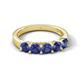 6 - Wendy 1.00 ctw (4.00 mm) Round Iolite Side Gallery 5 Stone Wedding Band 