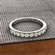 2 - Kathiryn 3.00 mm Peridot and Lab Grown Diamond 11 Stone Wedding Band 