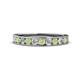 1 - Kathiryn 3.00 mm Peridot and Diamond 11 Stone Wedding Band 