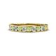 1 - Kathiryn 3.00 mm Peridot and Diamond 11 Stone Wedding Band 