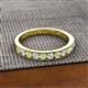 2 - Kathiryn 3.00 mm Peridot and Diamond 11 Stone Wedding Band 