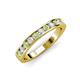 3 - Kathiryn 3.00 mm Peridot and Diamond 11 Stone Wedding Band 