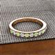 2 - Kathiryn 3.00 mm Peridot and Lab Grown Diamond 11 Stone Wedding Band 