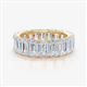 1 - Hailey 6.00 ctw Emerald Shape Lab Grown Diamonds (5x3 mm) Eternity Band 