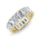 3 - Hailey 6.00 ctw Emerald Shape Lab Grown Diamonds (5x3 mm) Eternity Band 