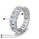 4 - Hailey 6.00 ctw Emerald Shape Lab Grown Diamonds (5x3 mm) Eternity Band 