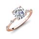 3 - Nuria 3.11 ctw IGI Certified Cushion Shape Lab Grown Diamond (8.00 mm) accented Diamonds Engagement Ring 