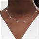 2 - Zuria 0.60 ctw Lab Grown Diamonds (6 stn/3mm) Women Drop Station Necklace 