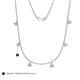 4 - Zuria 0.60 ctw Lab Grown Diamonds (6 stn/3mm) Women Drop Station Necklace 