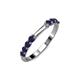 2 - Alicia 2.60 mm Blue Sapphire Wedding Band 