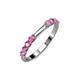 2 - Alicia 2.60 mm Pink Sapphire Wedding Band 