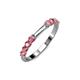 2 - Alicia 2.60 mm Pink Tourmaline Wedding Band 