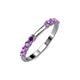 2 - Alicia 2.60 mm Amethyst Wedding Band 