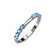 2 - Alicia 2.60 mm Blue Topaz Wedding Band 