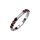 2 - Alicia 2.60 mm Red Garnet Wedding Band 