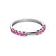 3 - Alicia 2.60 mm Pink Sapphire Wedding Band 