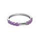 3 - Alicia 2.60 mm Amethyst Wedding Band 