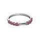 3 - Alicia 2.60 mm Rhodolite Garnet Wedding Band 