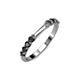 2 - Alicia 2.60 mm Black Diamond Wedding Band 