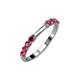 2 - Alicia 2.60 mm Ruby Wedding Band 