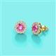 2 - Bernice Pink Sapphire and Diamond Stud Earrings 