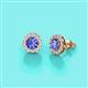 2 - Bernice Tanzanite and Diamond Stud Earrings 