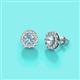 2 - Bernice Aquamarine and Diamond Stud Earrings 