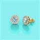 2 - Bernice Aquamarine and Diamond Stud Earrings 