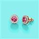 2 - Bernice Pink Tourmaline and Diamond Stud Earrings 