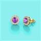 2 - Bernice Amethyst and Diamond Stud Earrings 