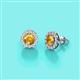 2 - Bernice Citrine and Diamond Stud Earrings 