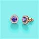 2 - Bernice Iolite and Diamond Stud Earrings 