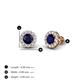 3 - Bernice Blue Sapphire and Diamond Stud Earrings 