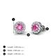 3 - Bernice Pink Sapphire and Diamond Stud Earrings 