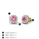 3 - Bernice Pink Sapphire and Diamond Stud Earrings 