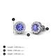 3 - Bernice Tanzanite and Diamond Stud Earrings 