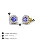 3 - Bernice Tanzanite and Diamond Stud Earrings 