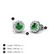 3 - Bernice Green Garnet and Diamond Stud Earrings 