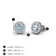 3 - Bernice Aquamarine and Diamond Stud Earrings 