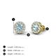 3 - Bernice Aquamarine and Diamond Stud Earrings 