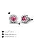 3 - Bernice Pink Tourmaline and Diamond Stud Earrings 