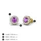 3 - Bernice Amethyst and Diamond Stud Earrings 