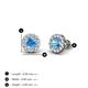 3 - Bernice Blue Topaz and Diamond Stud Earrings 