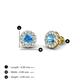 3 - Bernice Blue Topaz and Diamond Stud Earrings 