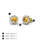 3 - Bernice Citrine and Diamond Stud Earrings 